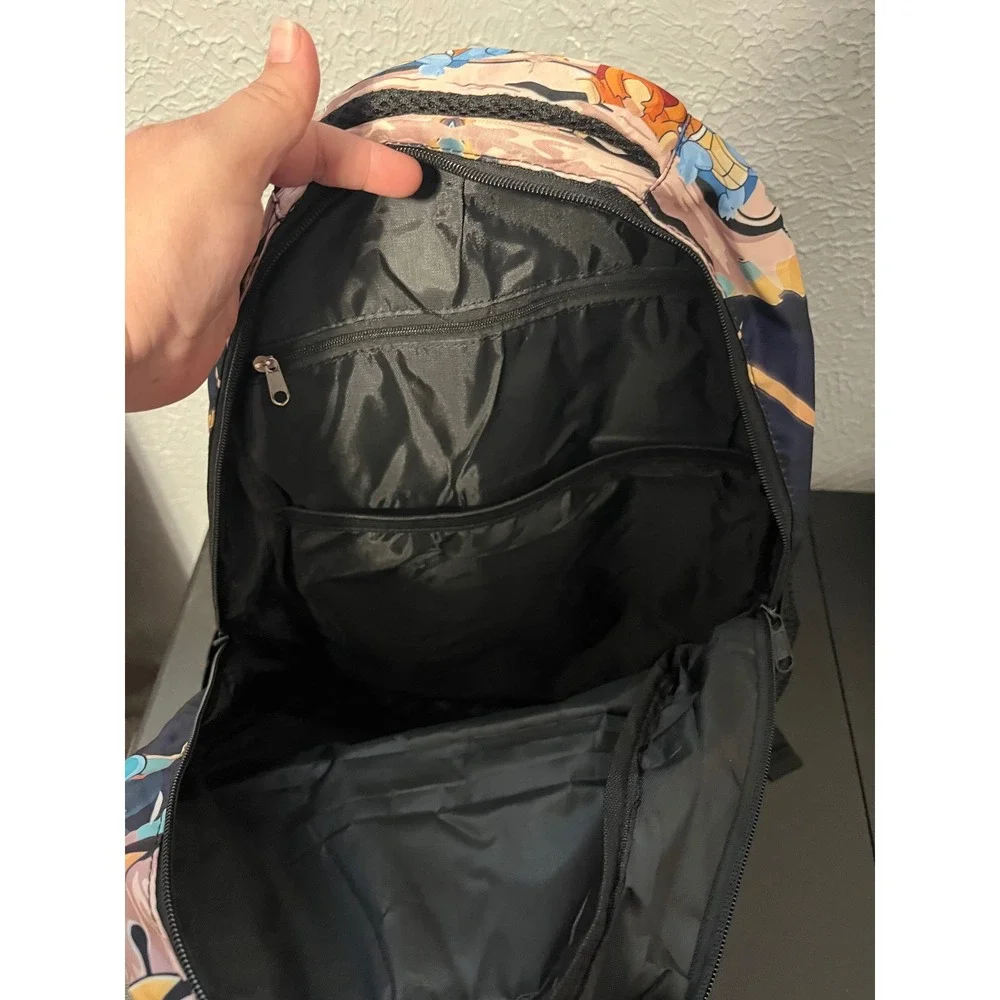 Pokemon Starters Anime Backpack 3 Piece Set Pikachu Eevee Ramen Navy Blue NWOT